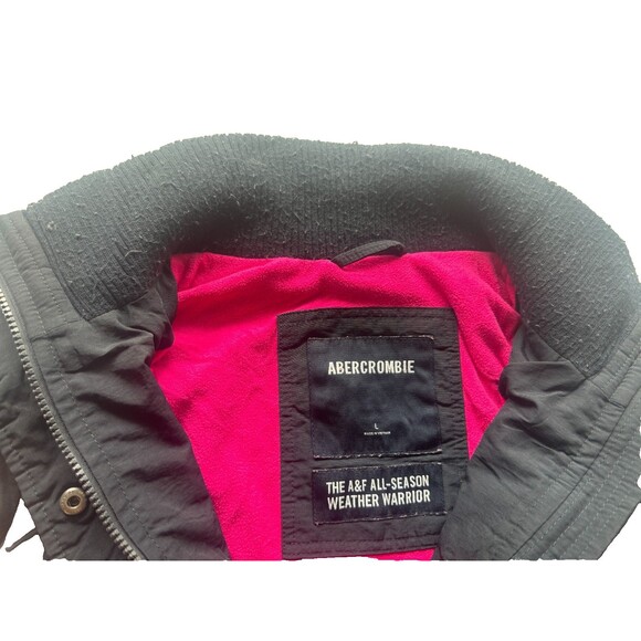 Abercrombie & Fitch Jacket Women Large Navy All Season Weather Warrior Zip Up - Picture 7 of 11